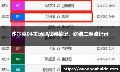 沙尔克04主场迎战弗莱堡，终结三连败纪录